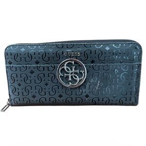 Guess Black Wallet with Gold Logo